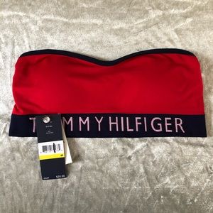 Tommy Hilfiger Seamless Retro Style Logo Bandeau Bralette Bra 
Women’s Medium